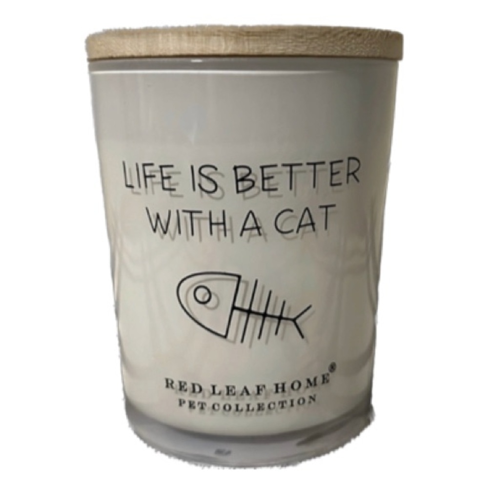 Red Leaf Home~"Life is Better With a Cat" 15.5 oz. Pet Deodorizing Candle